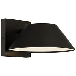 Solano 12&quot; Large Black LED Outdoor Wall Sconce