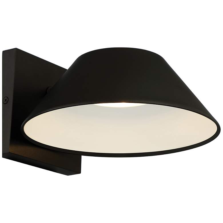 Image 3 Solano 12 inch Large Black LED Outdoor Wall Sconce more views