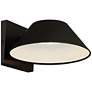 Solano 12" Large Black LED Outdoor Wall Sconce