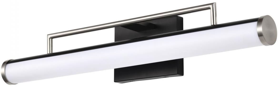 Solano 24" Wide Black and Brushed Nickel LED Bath Light