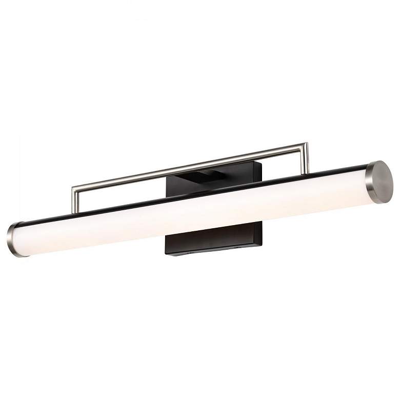 Image 3 Solano 24" Wide Black and Brushed Nickel LED Bath Light more views