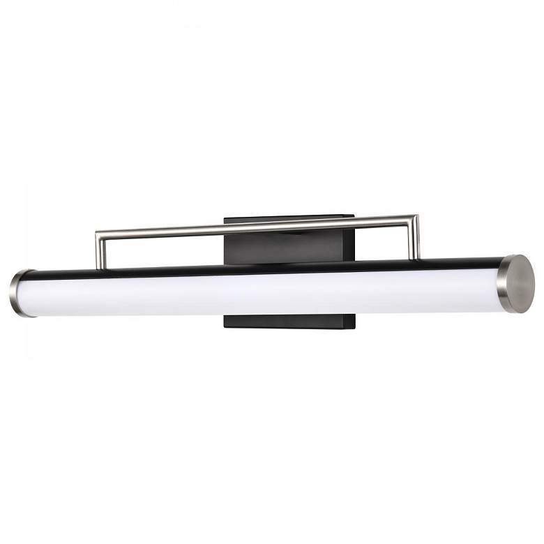 Image 4 Solano 24" Wide Black and Brushed Nickel LED Bath Light more views