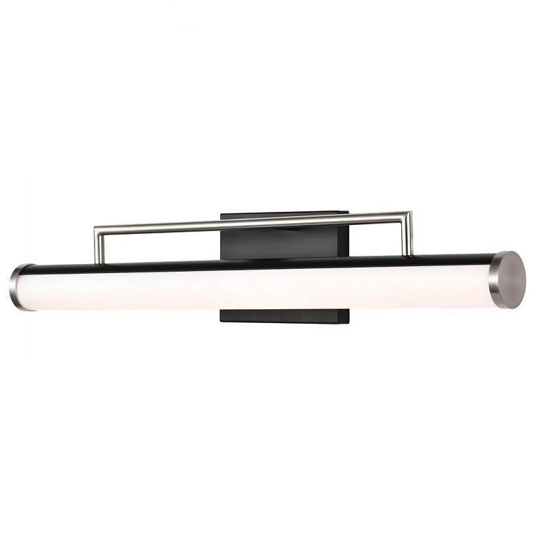 Image 5 Solano 24" Wide Black and Brushed Nickel LED Bath Light more views