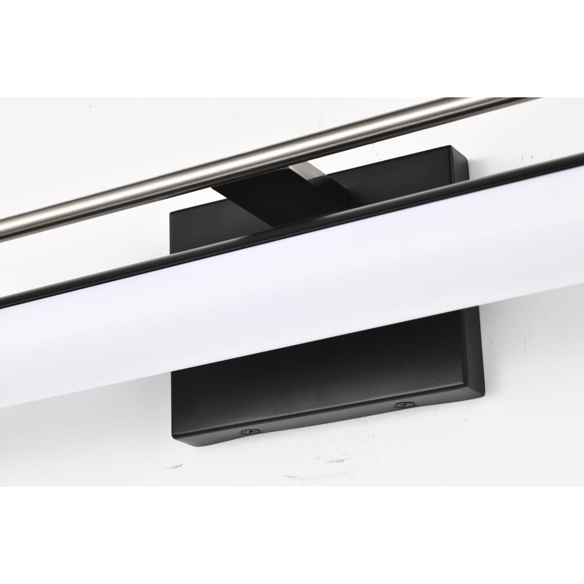 Solano 24" Wide Black and Brushed Nickel LED Bath Light