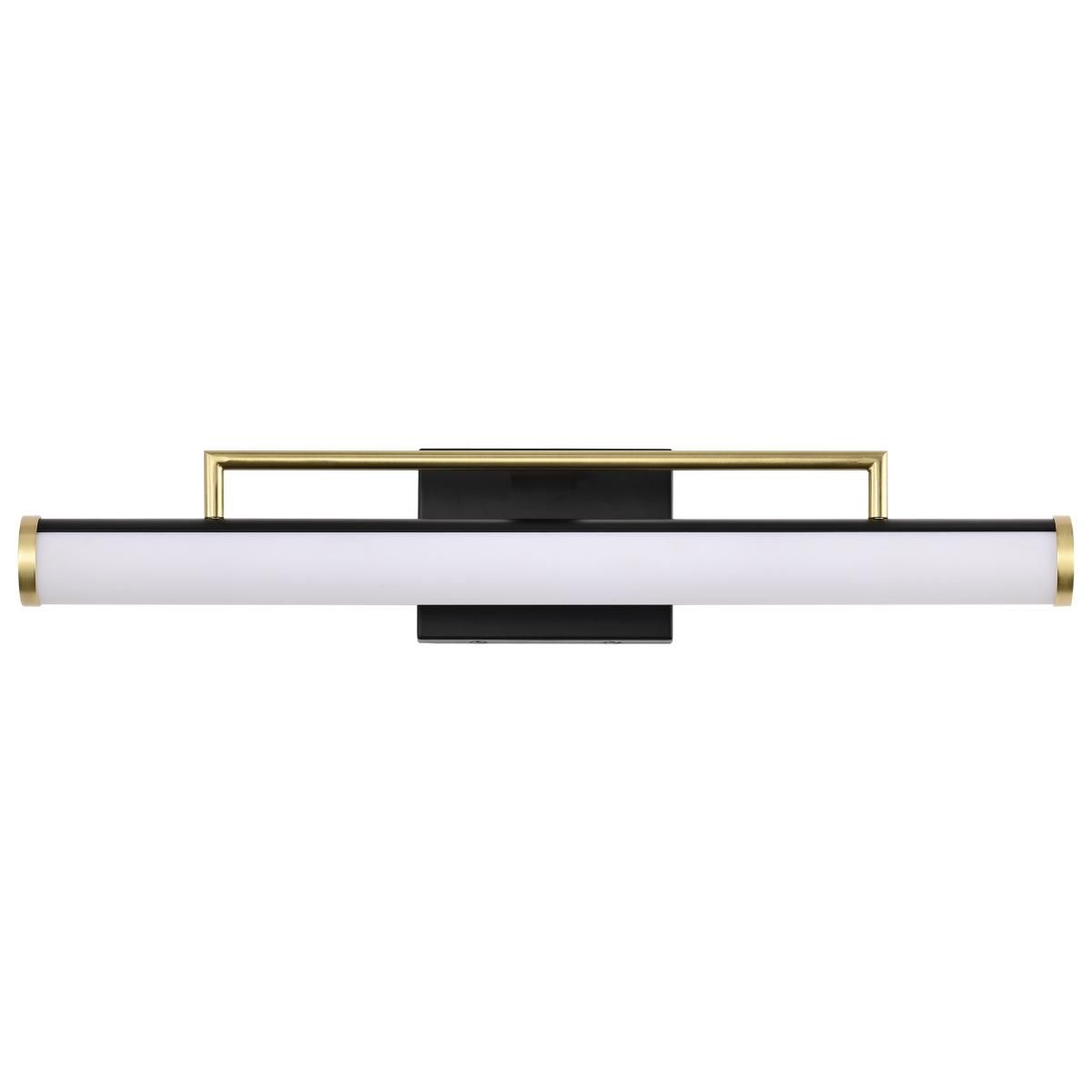 Image 4 Solano 24" Wide Matte Black and Brushed Brass LED Bath Light more views