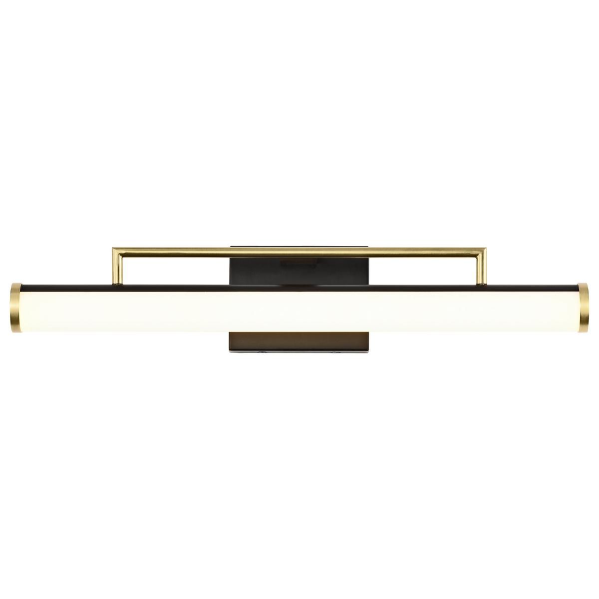 Image 5 Solano 24" Wide Matte Black and Brushed Brass LED Bath Light more views