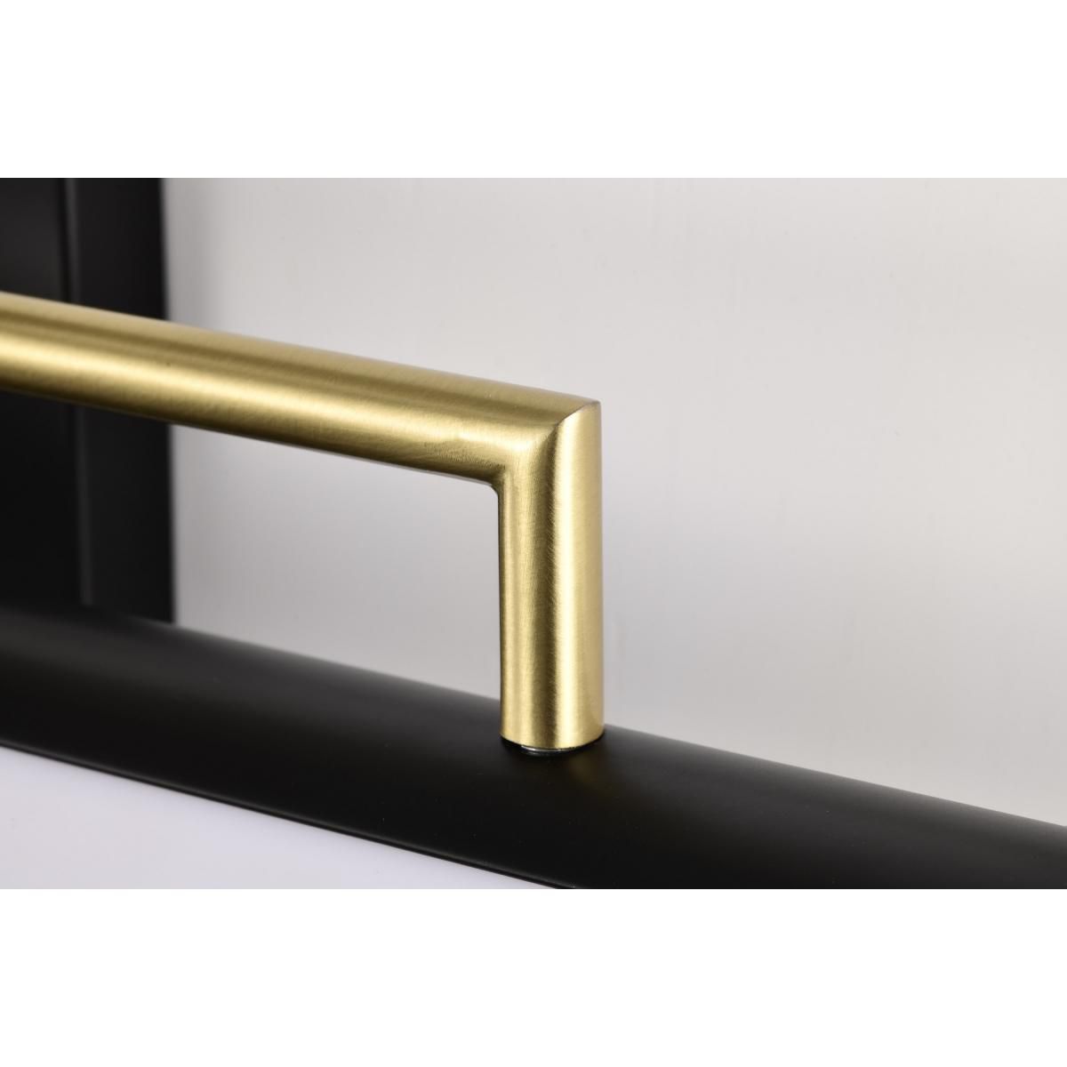 Image 7 Solano 24" Wide Matte Black and Brushed Brass LED Bath Light more views