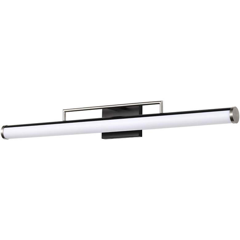 Image 2 Solano 36" Wide Black and Brushed Nickel LED Bath Light