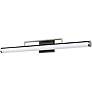 2_Solano 36" Wide Black and Brushed Nickel LED Bath Light