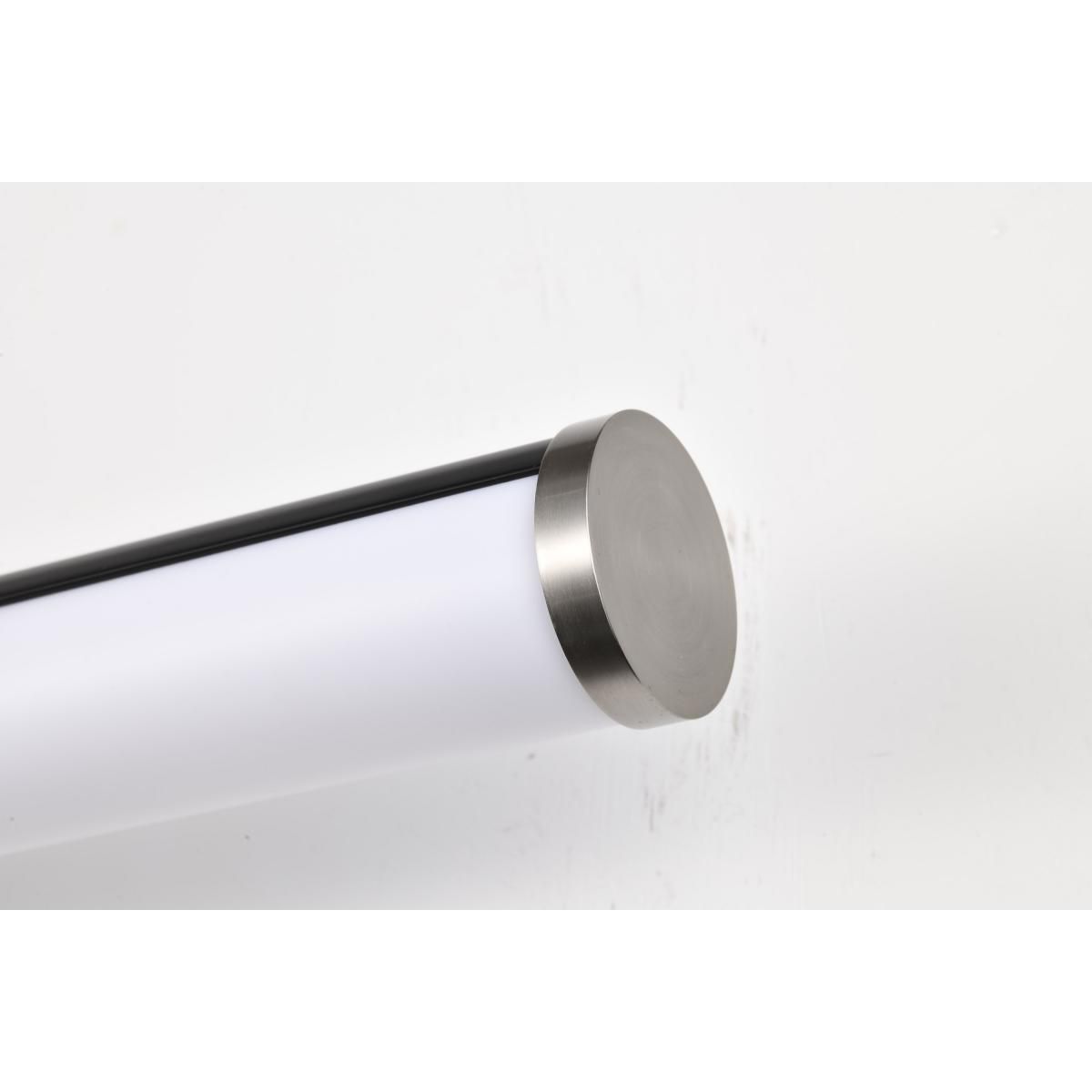 Solano 36" Wide Black and Brushed Nickel LED Bath Light