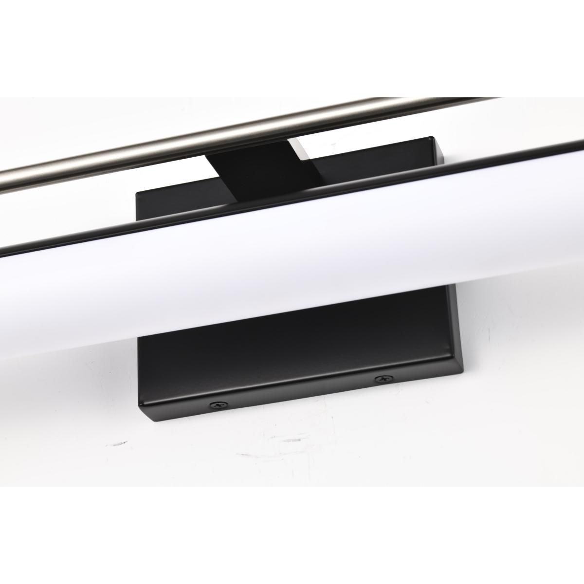 Solano 36" Wide Black and Brushed Nickel LED Bath Light