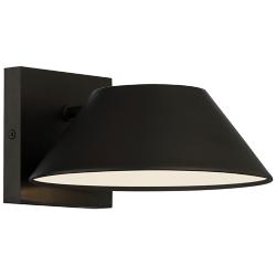 Solano 6" High Black LED Outdoor Wall Light