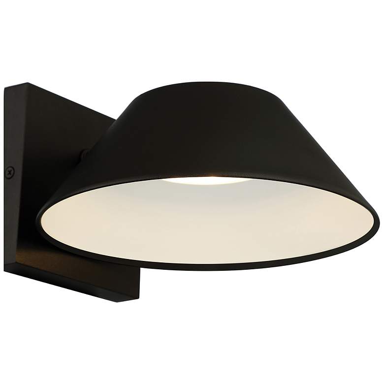 Image 3 Solano 6" High Black LED Outdoor Wall Light more views