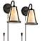 Solano Mica Shade Plug-In Wall Lamps Set of 2