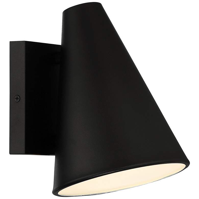 Image 1 Solano Outdoor LED Wall Mount - Square Backplate - Cone Shade