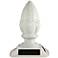Solar Acorn Pillar Finial Light Speckled Grey Outdoor LED Pier Mount Light