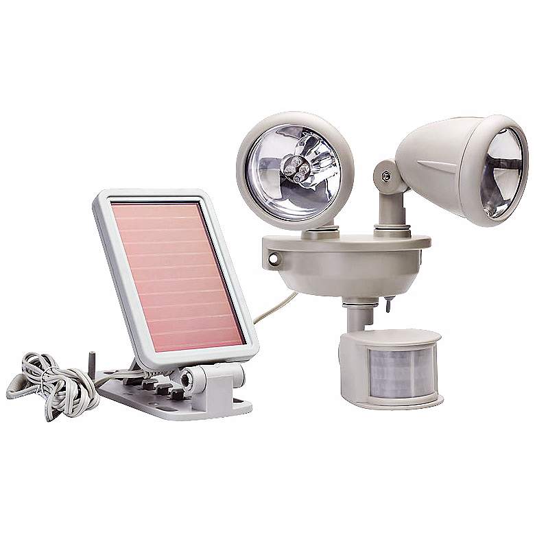 Image 1 Solar Dual Head LED Motion-Activated Security Spotlight