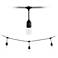 Solar Powered LED Outdoor 15-Foot String Lights with Panel