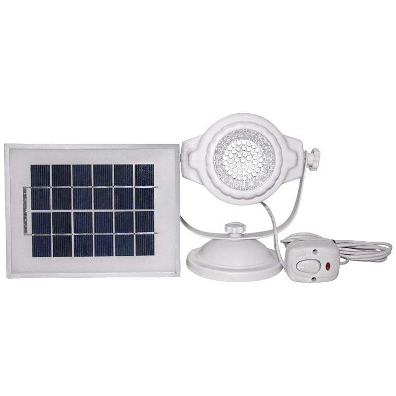 Image 1 Solar Powered White Outdoor LED Spotlight