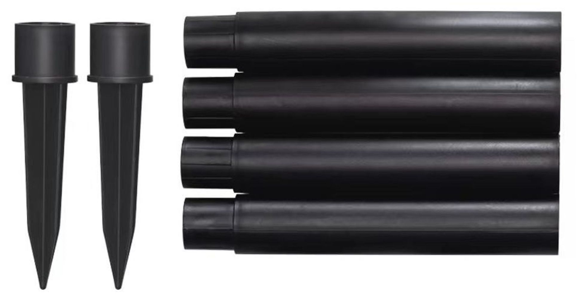 Image 2 Solar Wave Glass Style - Super Bright Path Lights - 2 Pack - Black more views