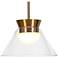 Solara 11.8" Wide Gold 1-Light LED Glass Pendant Light