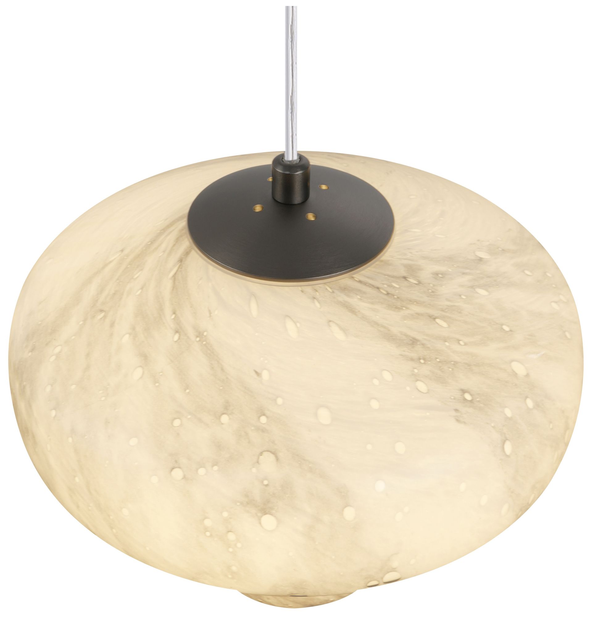 Image 4 Solara 17" Wide 3-Light Graphite LED Chandelier more views