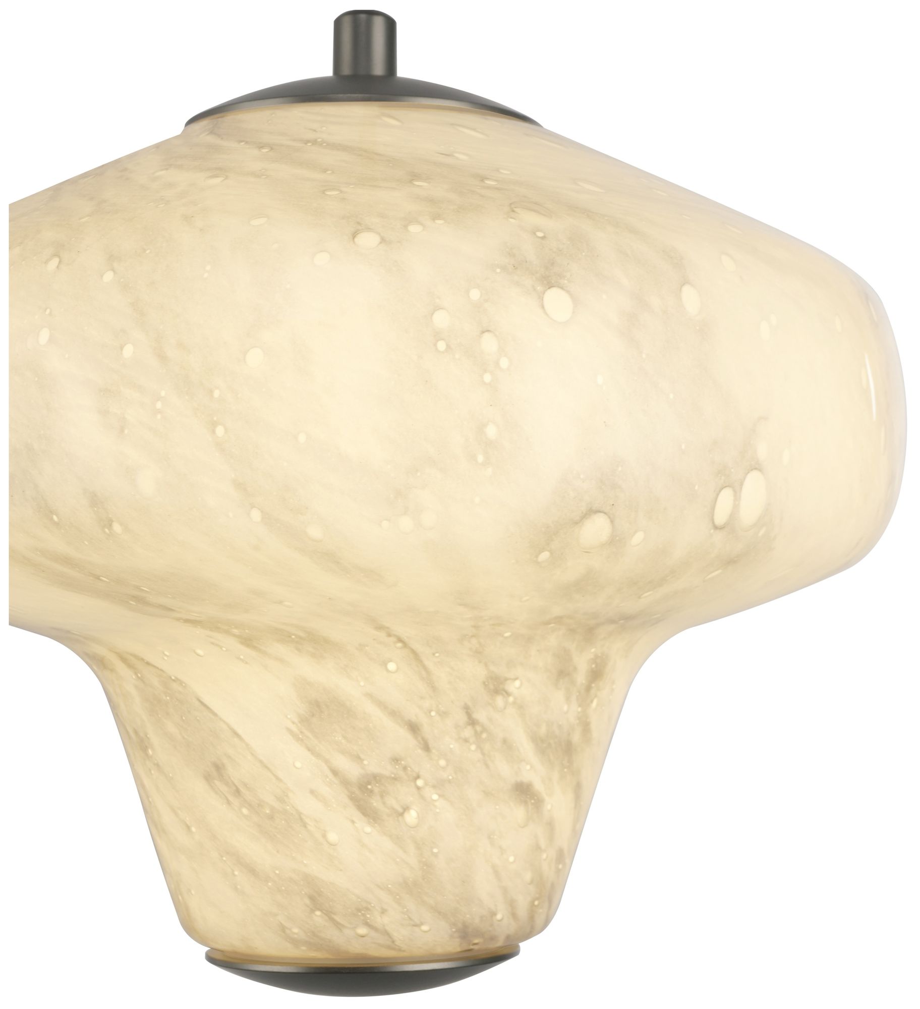 Image 5 Solara 17" Wide 3-Light Graphite LED Chandelier more views