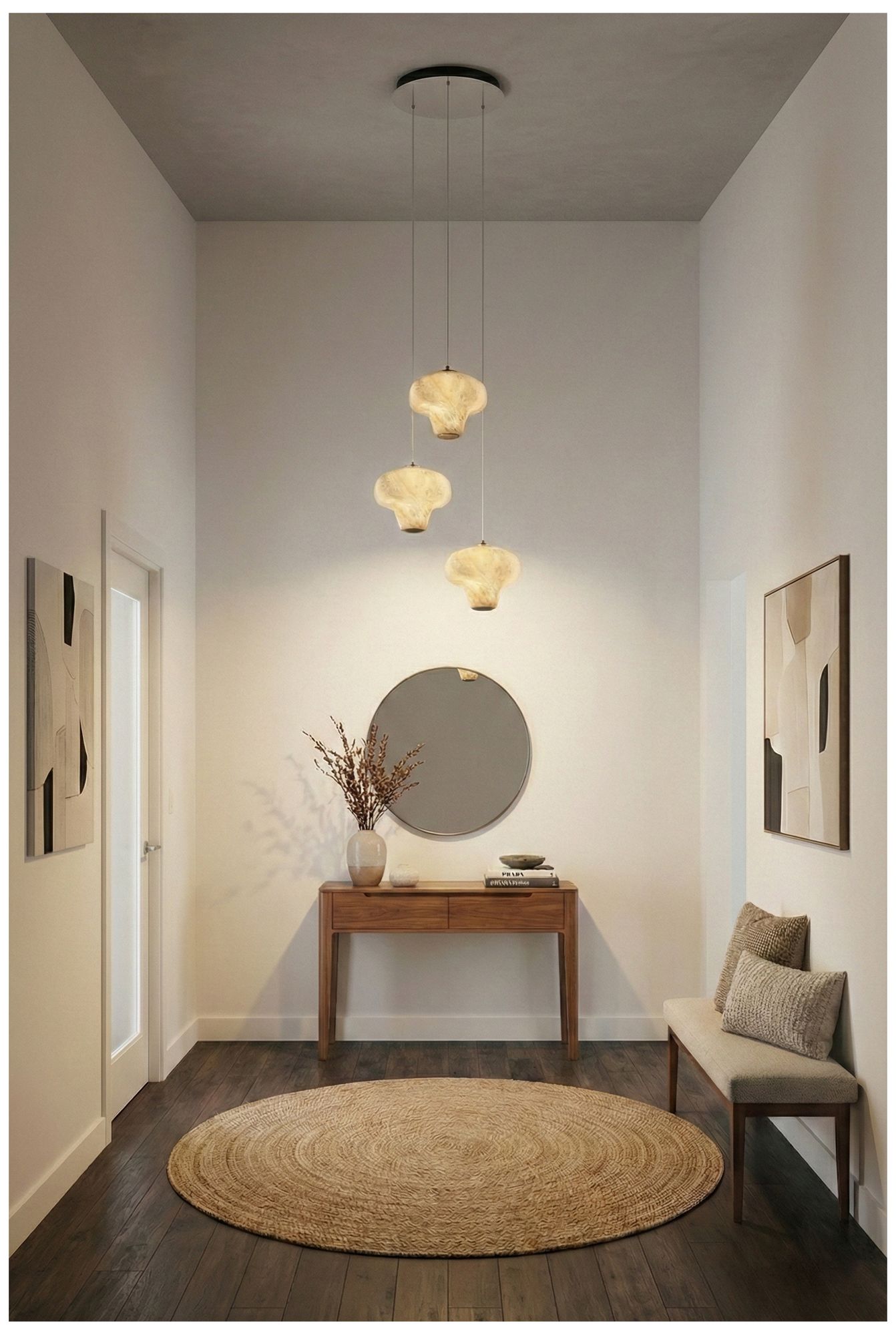 Image 6 Solara 17" Wide 3-Light Graphite LED Chandelier more views