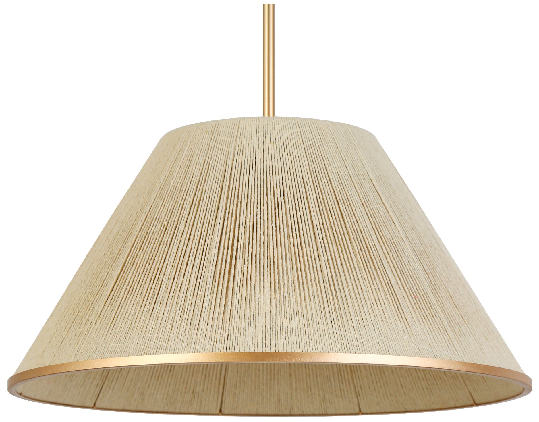 Image 3 Solara 20.5" Wide Beige Gold 1-Light Cotton Thread Chandelier more views