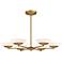 Solara 36" Wide Legacy Brass 6-Light LED Chandelier