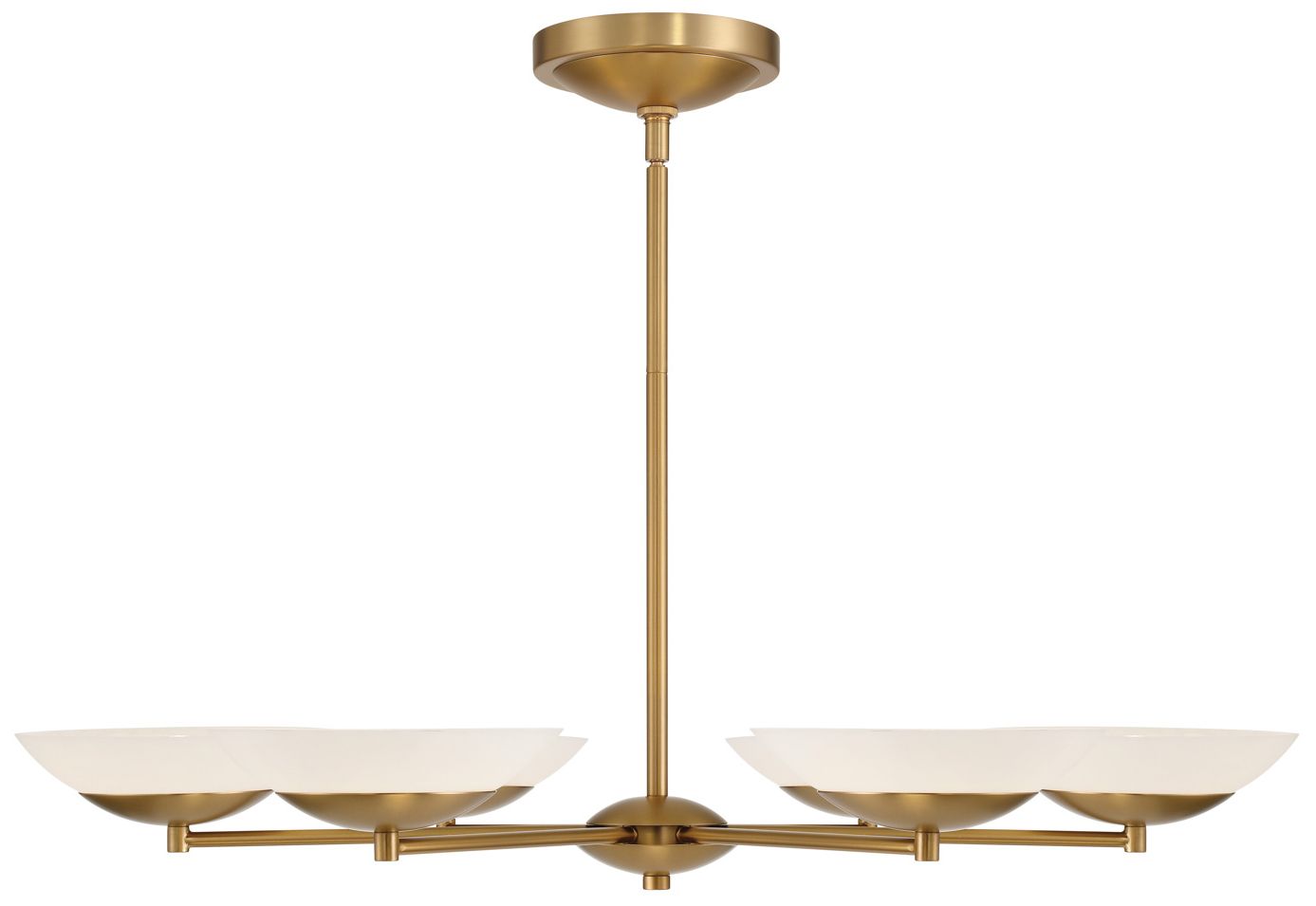 Image 4 Solara 36" Wide Legacy Brass 6-Light LED Chandelier more views