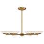 4_Solara 36" Wide Legacy Brass 6-Light LED Chandelier more views
