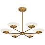 7_Solara 36" Wide Legacy Brass 6-Light LED Chandelier more views