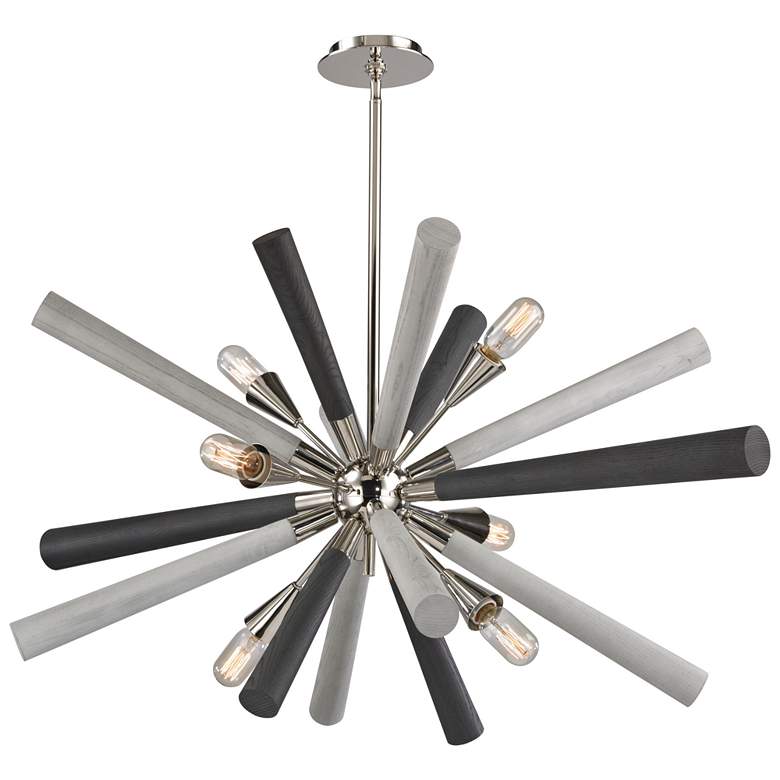Image 1 Solara 44" Wide 6-Light Chandelier - Polished Nickel