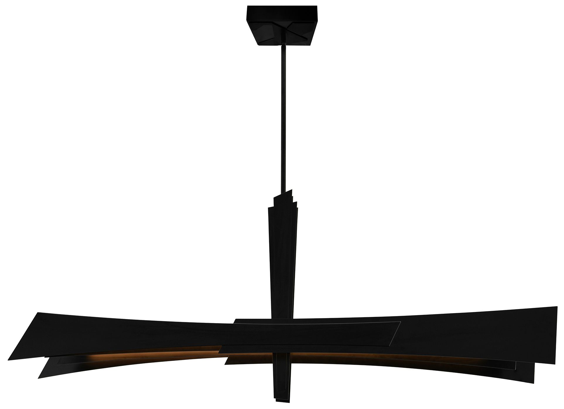 Solara Integrated LED 50in Black Chandelier