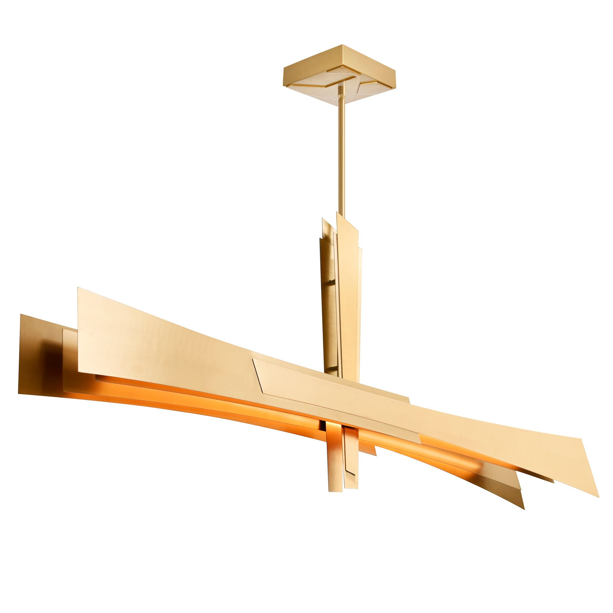 Image 2 Solara Integrated LED 50in Brass Chandelier more views