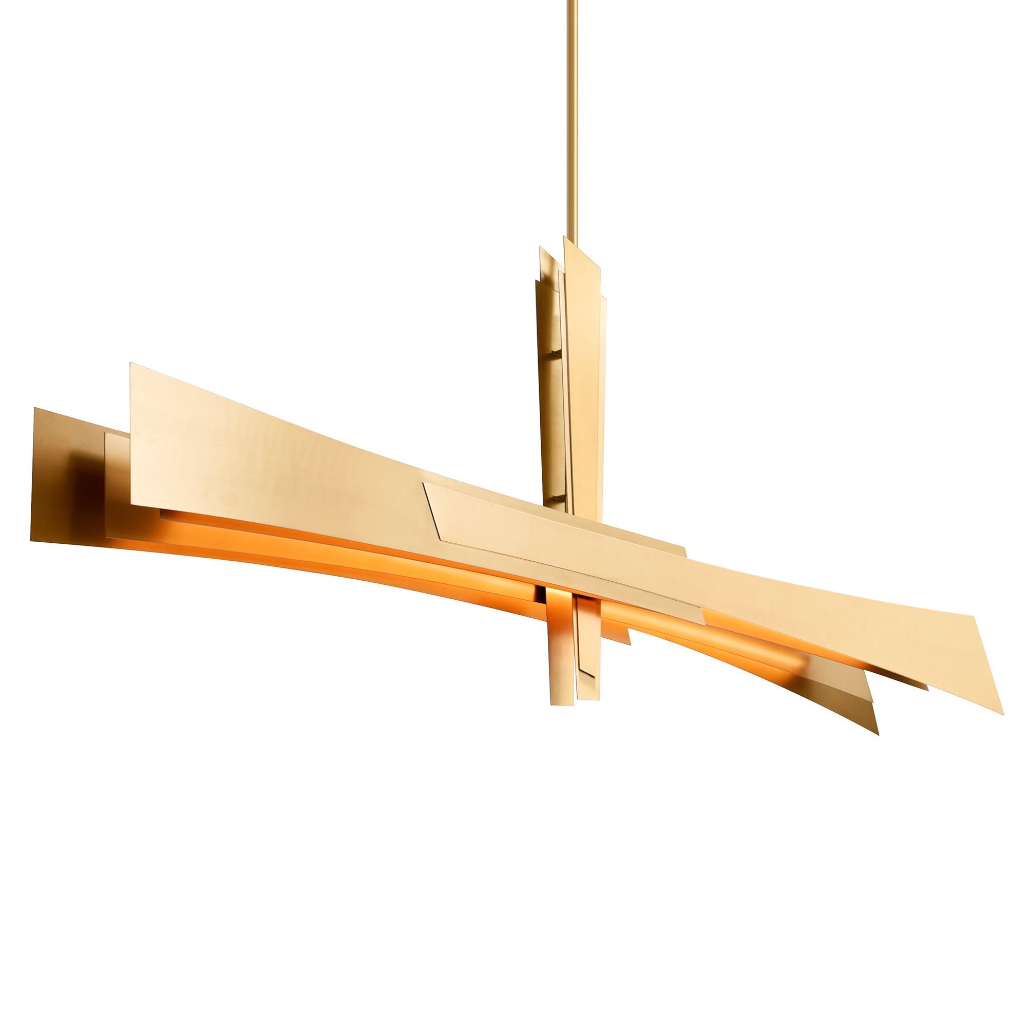 Image 3 Solara Integrated LED 50in Brass Chandelier more views