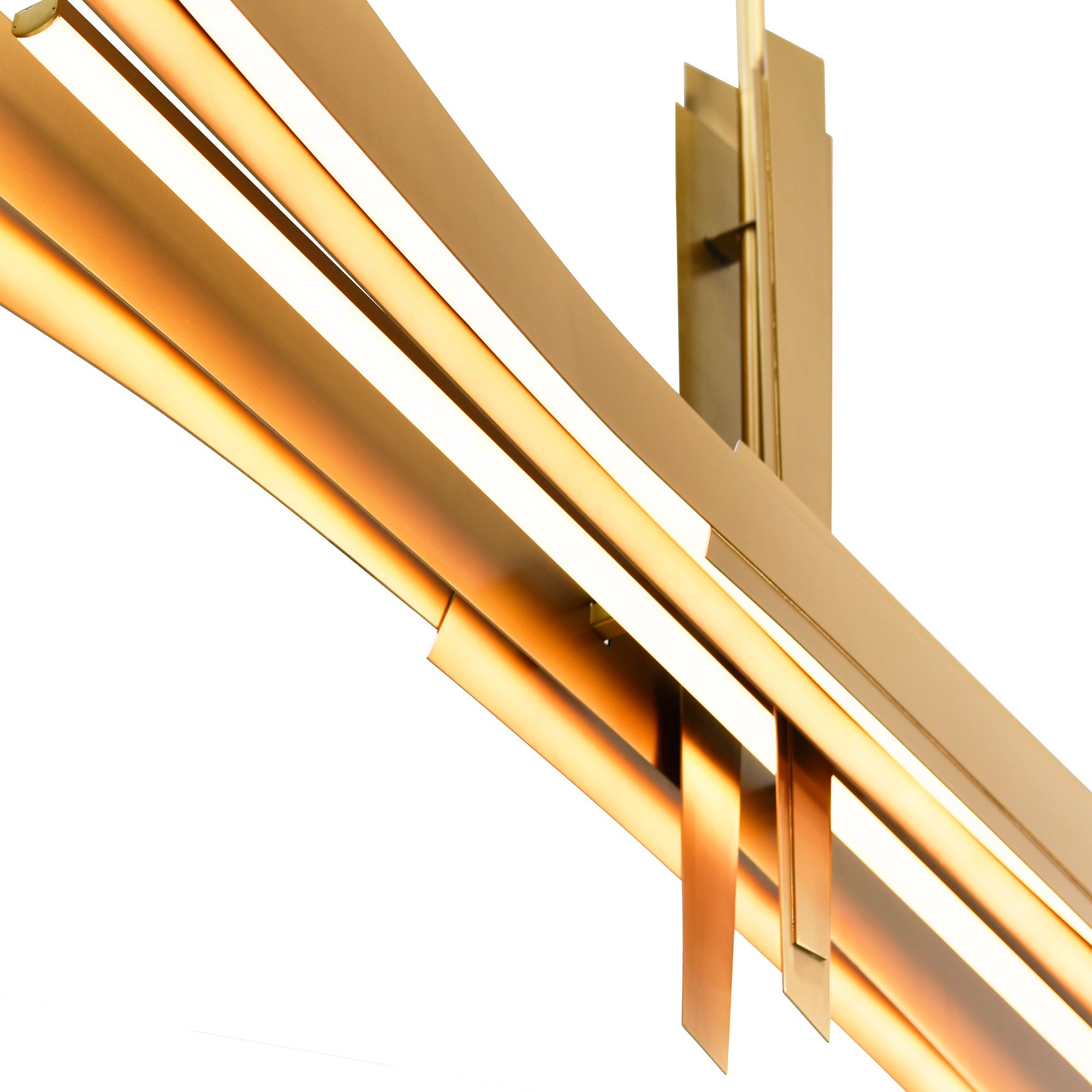 Image 6 Solara Integrated LED 50in Brass Chandelier more views