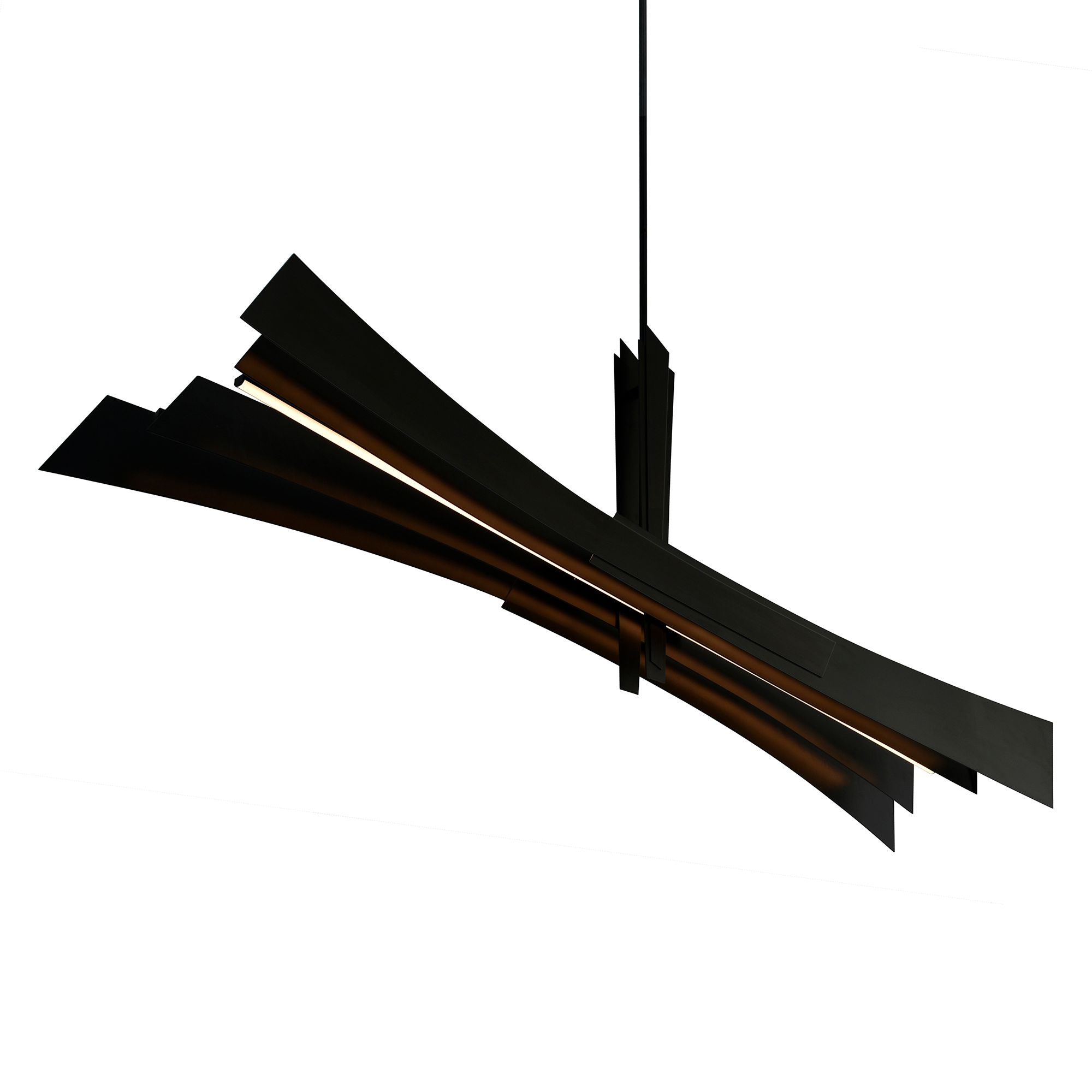 Image 3 Solara Integrated LED 72in Black Chandelier more views