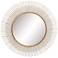 Solara Matte Gold Metal 36" Round Sunburnt Wall Mirror