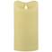 Solare 7 1/2" Ivory Melted Wax 3-D Virtual Flame LED Candle