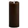 Solare 7" Chocolate Wax 3-D Virtual Flame LED Candle