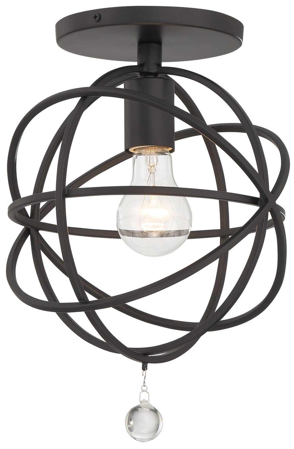 Image Solaris 1 Light Black Ceiling Mount