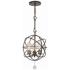 Solaris 12"W English Bronze 3-Light Outdoor Mini Chandelier