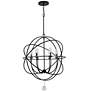 Solaris 6 Light English Bronze Sphere Outdoor Chandelier