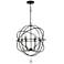 Solaris 6 Light English Bronze Sphere Outdoor Chandelier