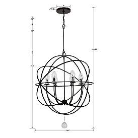 Image5 of Solaris 6 Light English Bronze Sphere Outdoor Chandelier more views