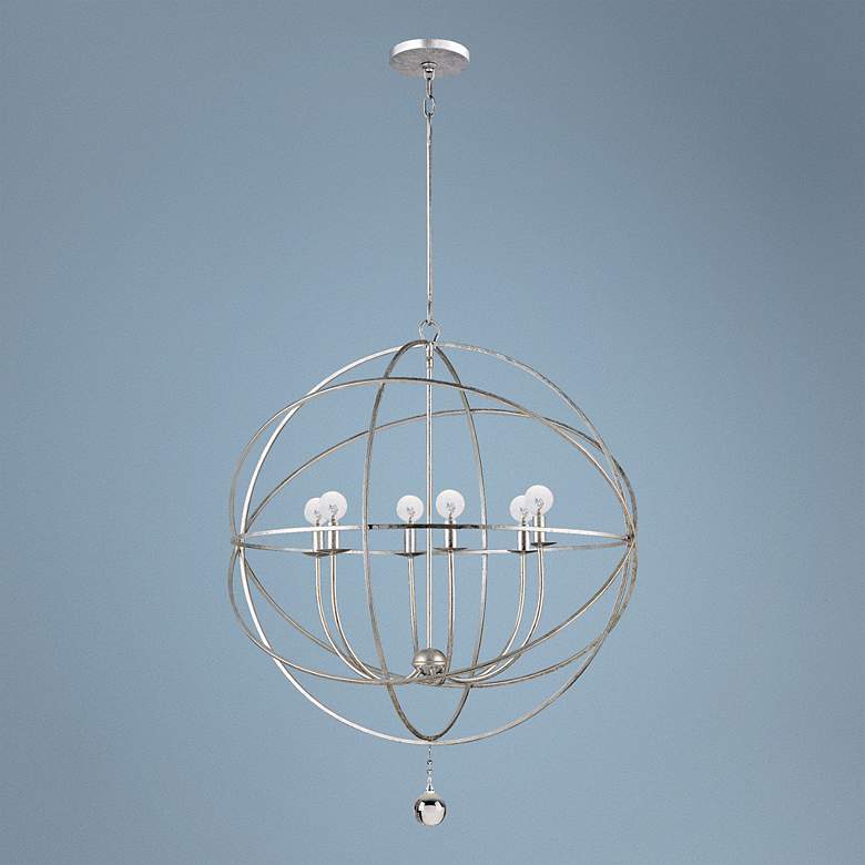 Image 1 Solaris Collection 28" Wide 6-Light Modern Orb Pendant Light