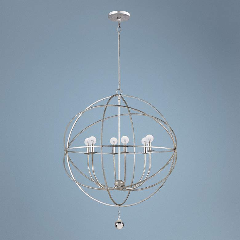 Image 1 Solaris Collection 28 inch Wide 6-Light Modern Orb Pendant Light