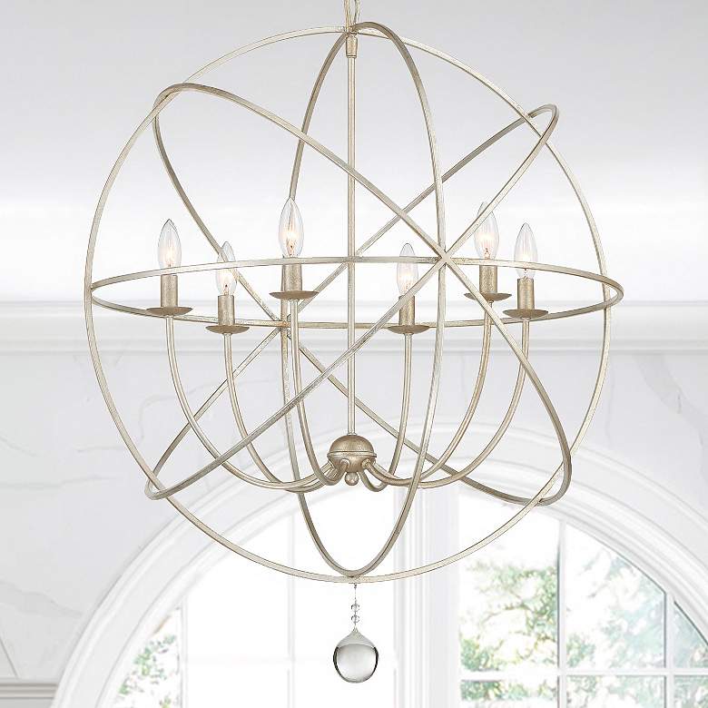 Image 6 Solaris Collection 28" Wide 6-Light Modern Orb Pendant Light more views